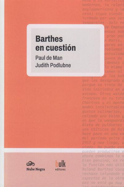 Barthes en cuestión