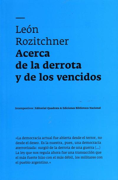 Acerca de la derrota y de los vencidos